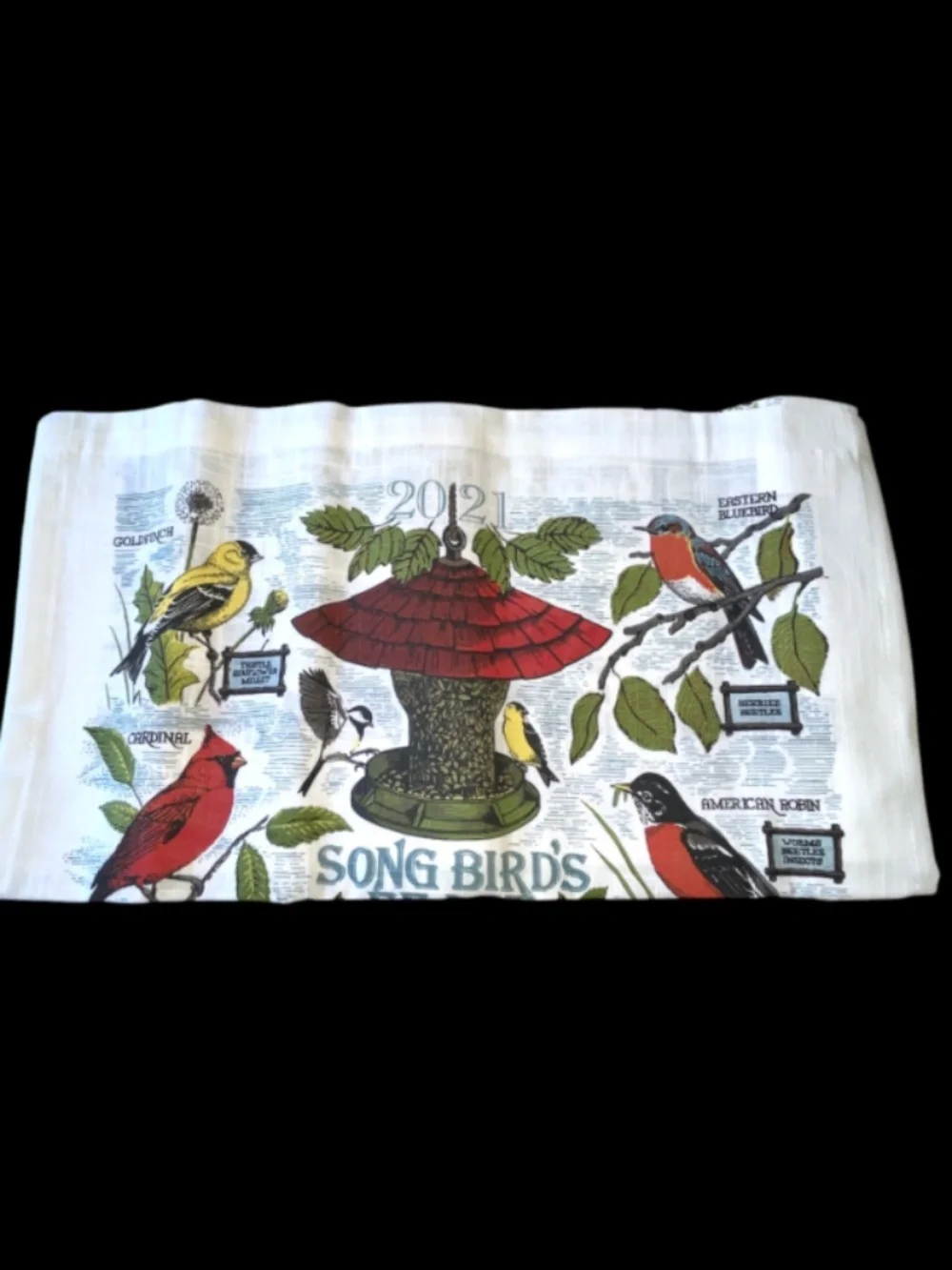 2021 Kay Dee Towel Songbird's Feast Calendar New Box Bird Lover Cardinal Dowel